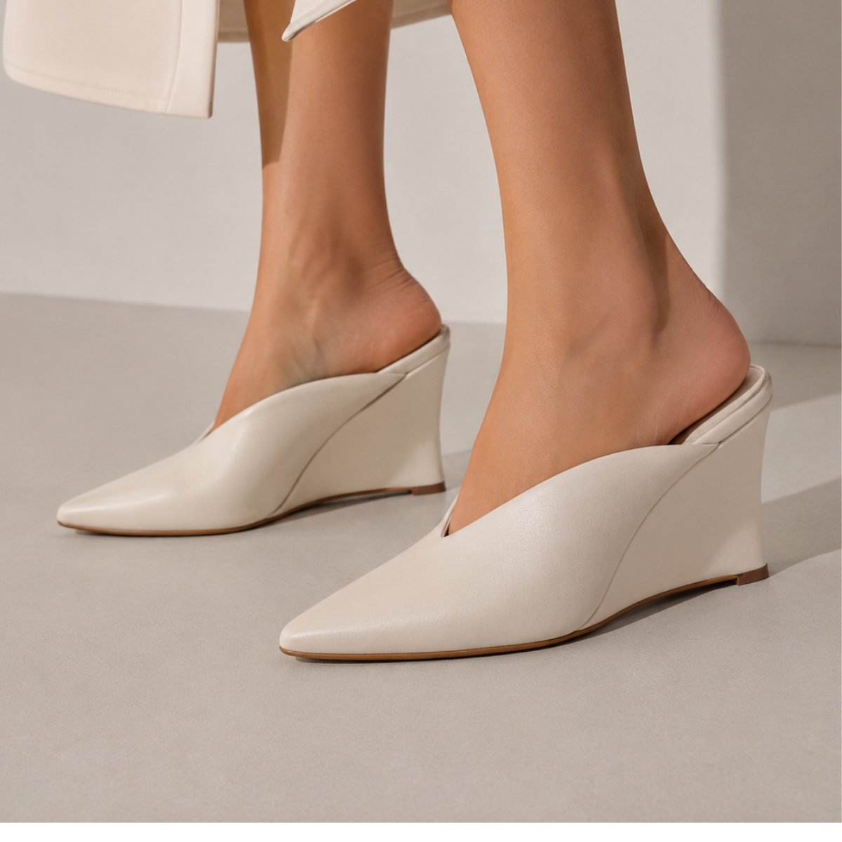 Mule de Cuero con Tacón Anabela – Lia Line - 2