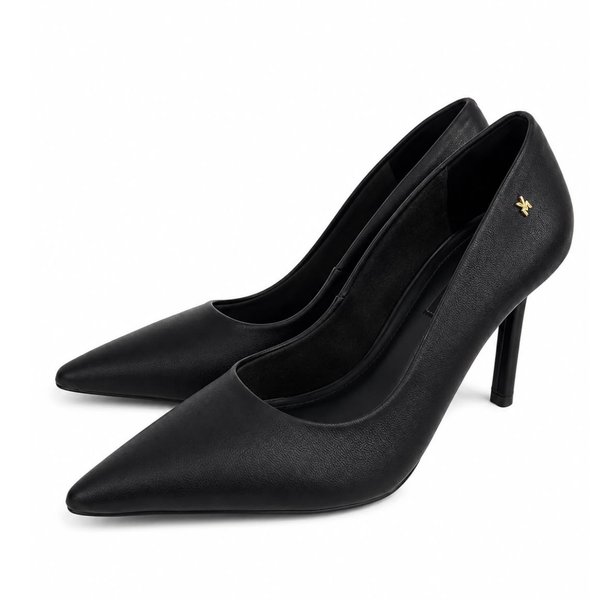 Scarpin de Cuero Negro – Via Marte