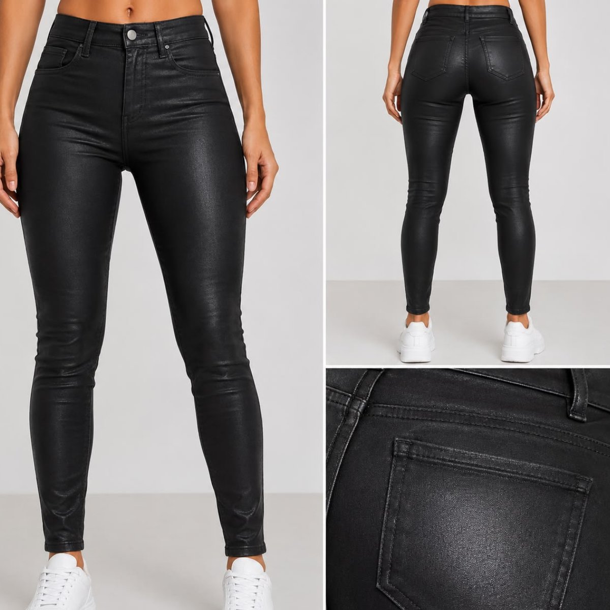 Pantalón Resinado Color Negro – Marca Nacional (PIEZA DE LA LIVE) - 2