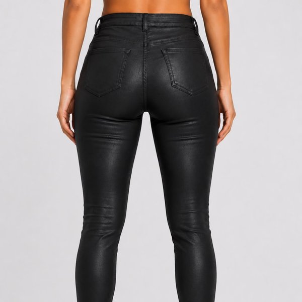 Pantalón Resinado Color Negro – Marca Nacional (PIEZA DE LA LIVE)