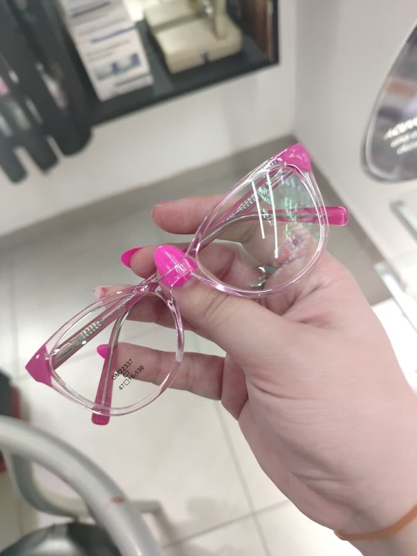 Acetato clip on infantil rosa 