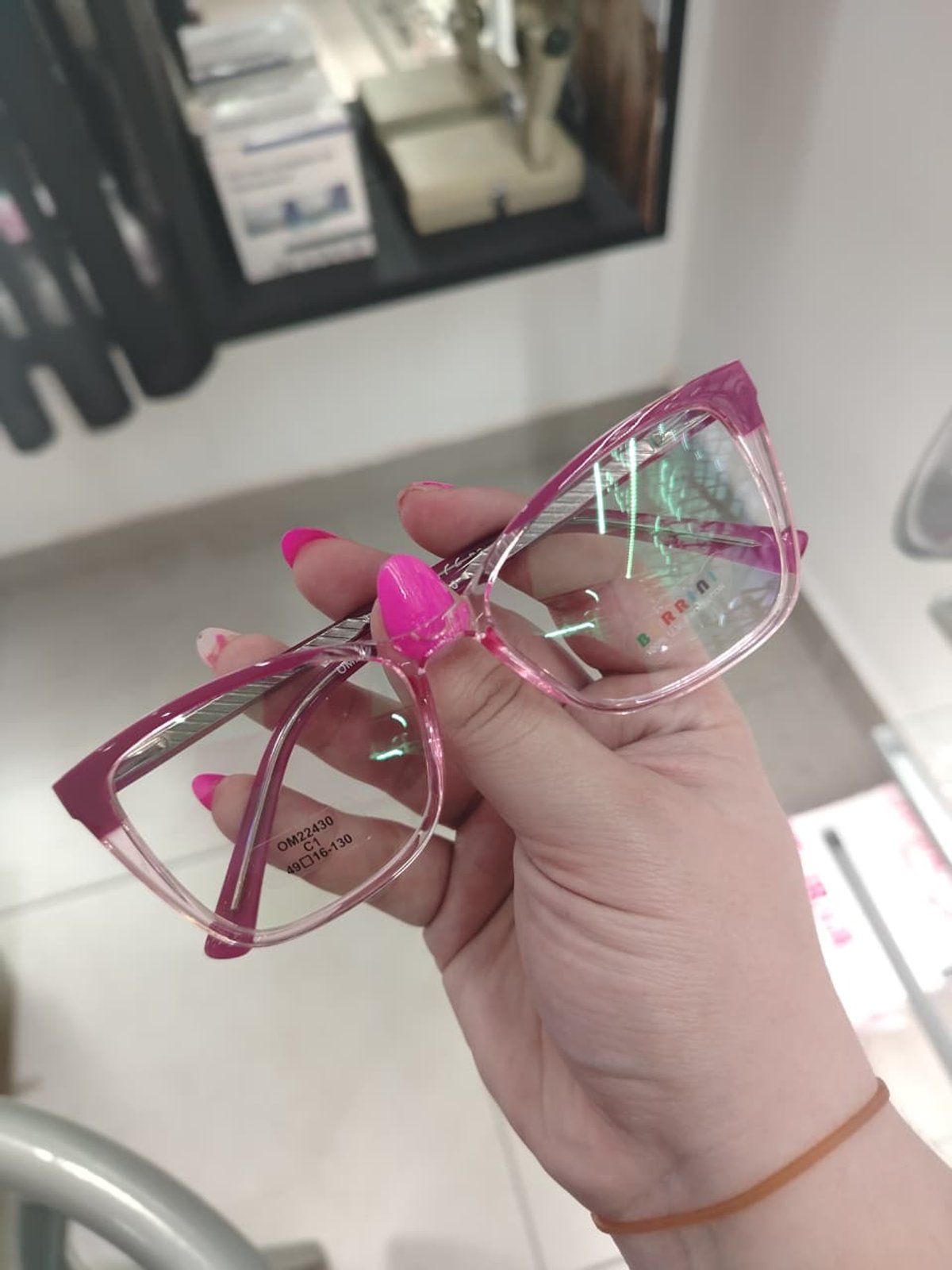 Acetato clip on fucsia 