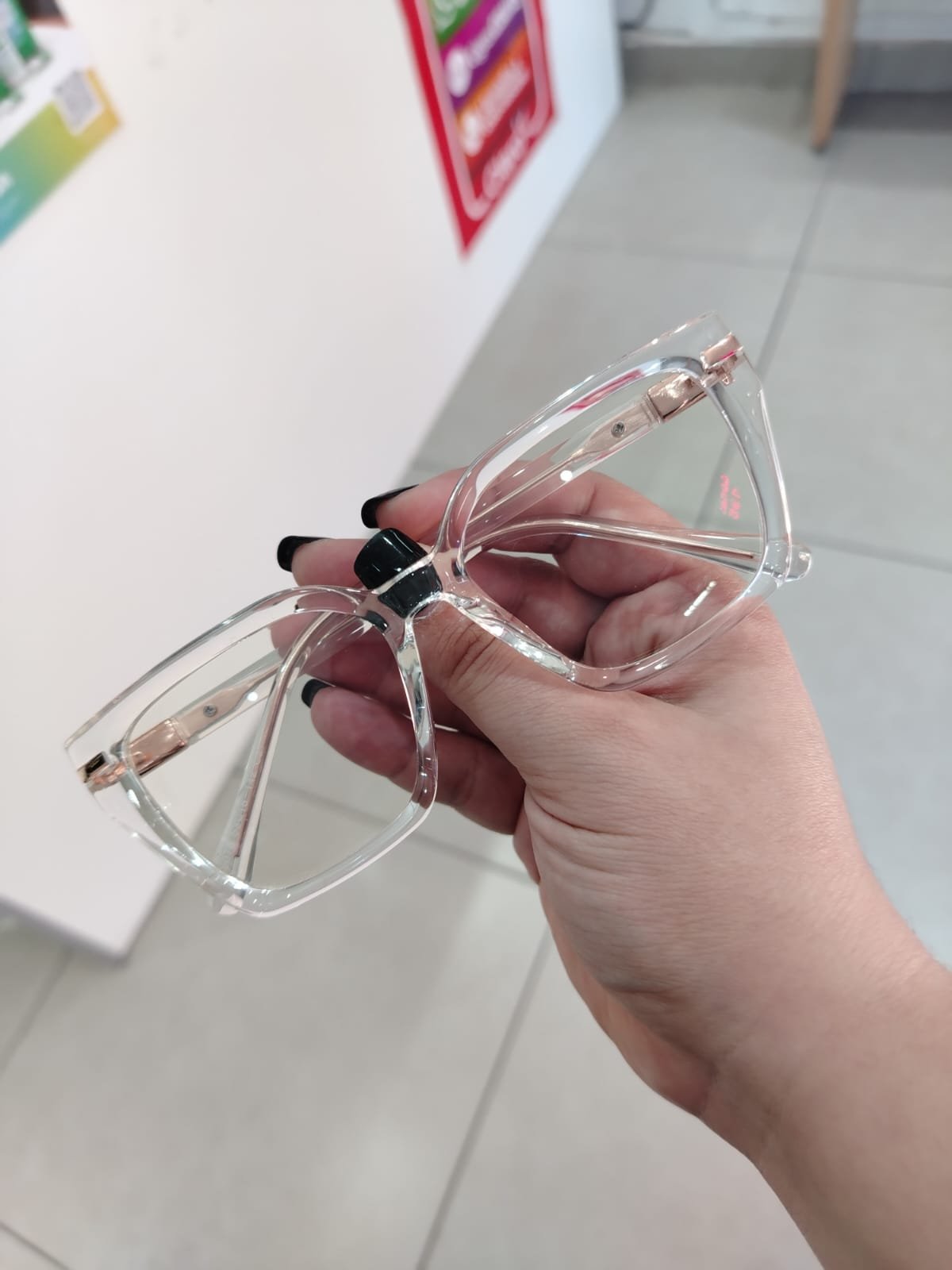 Armazón acetato transparente dama