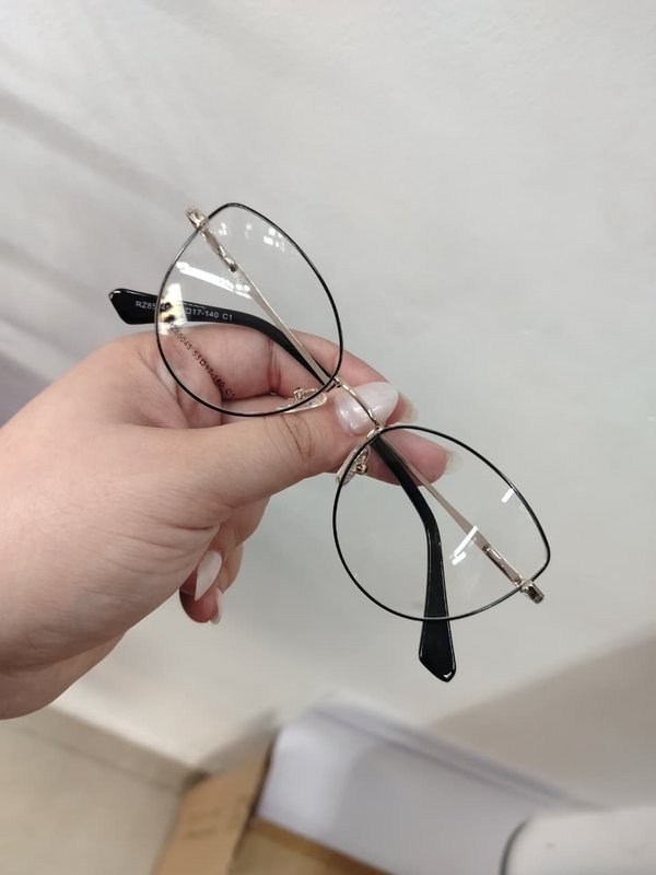 Armazón negro dama metal 