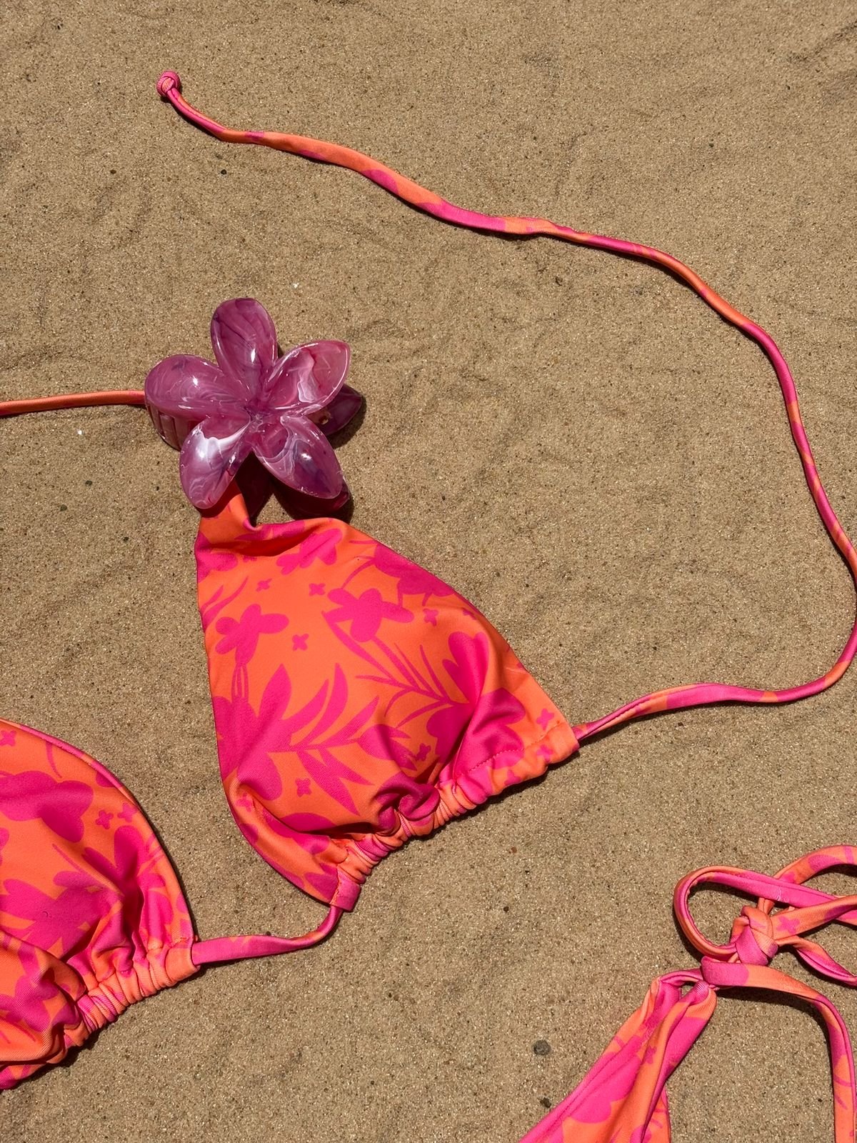 BIKINI NARANJA ESTAMPA FLORAL