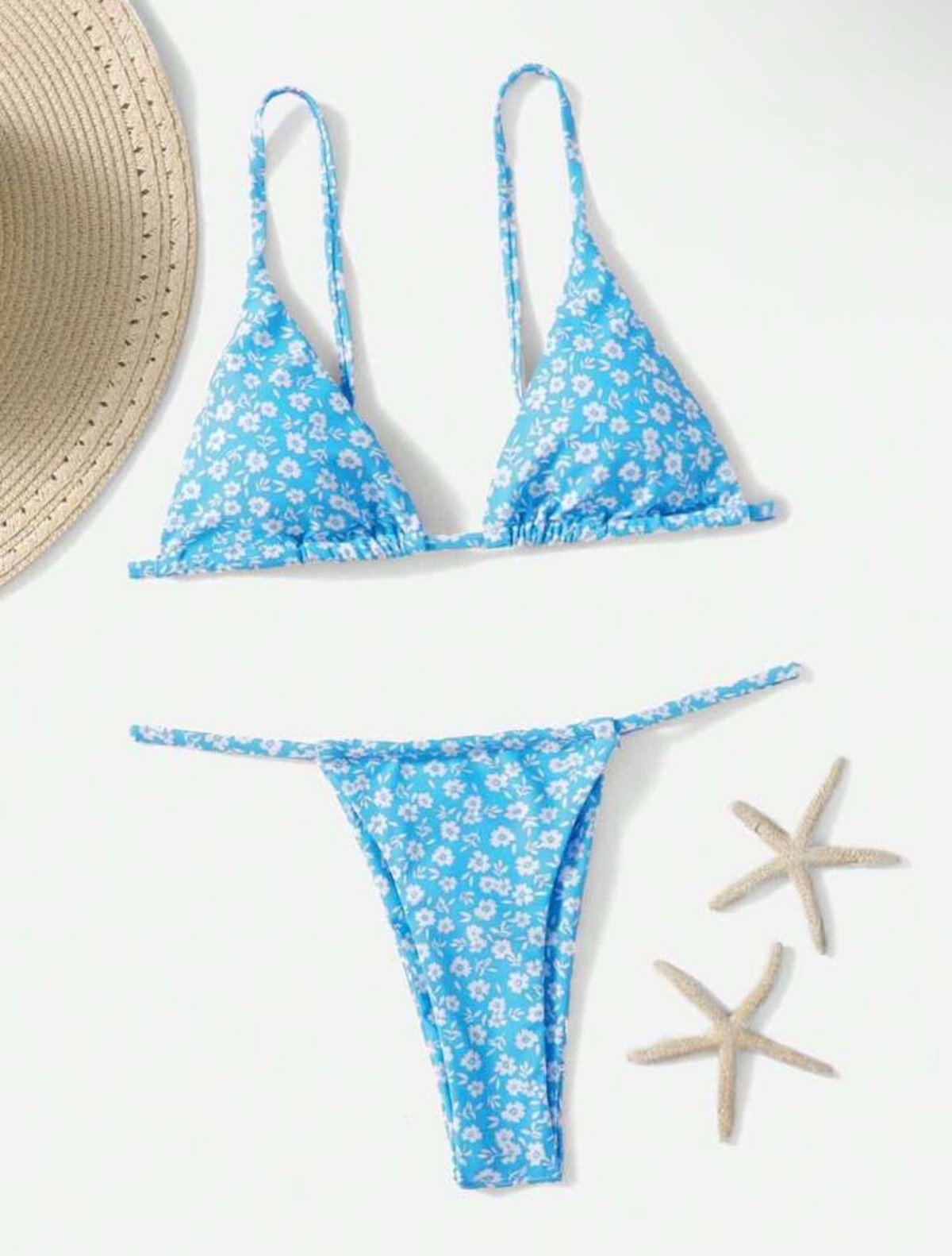 BIKINI FIORI CELESTE 