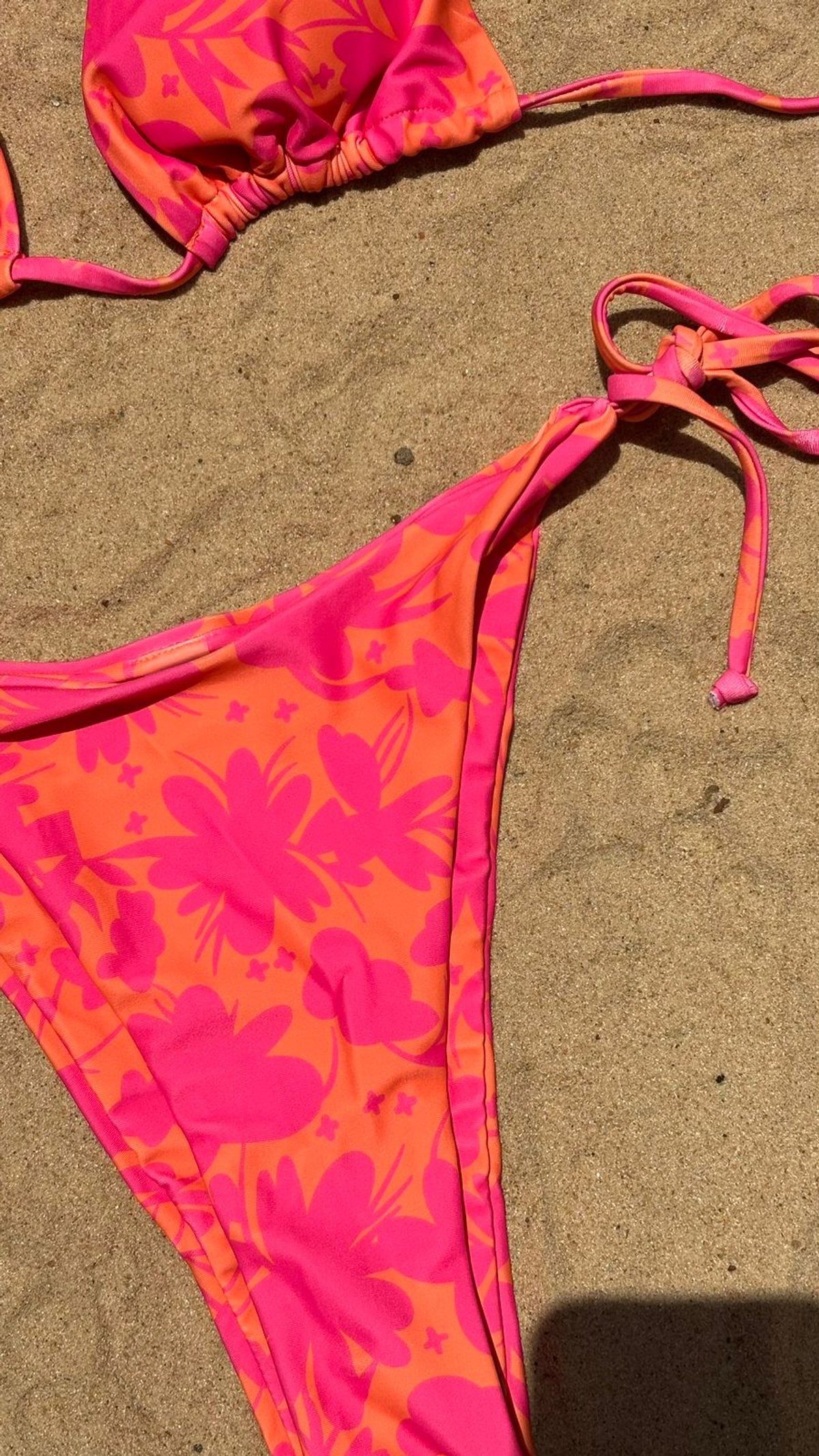 BIKINI NARANJA ESTAMPA FLORAL