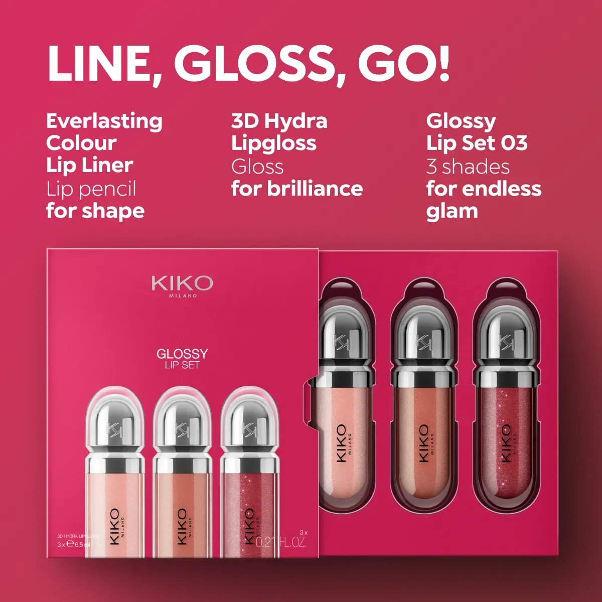 Kiko Glossy Lip Set - 2