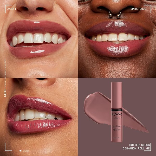 NYX Butter Gloss Salted Coconut – Brillo labial no pegajoso