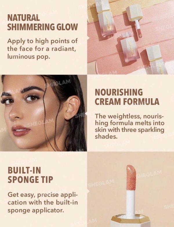 SHEGLAM Glow Bloom Liquid Highlighter – Vanilla Frost