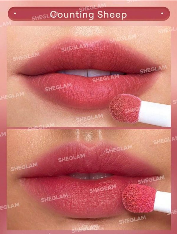 SHEGLAM Pout Pillow Cushion – Labial Líquido Mate | Counting Sheep