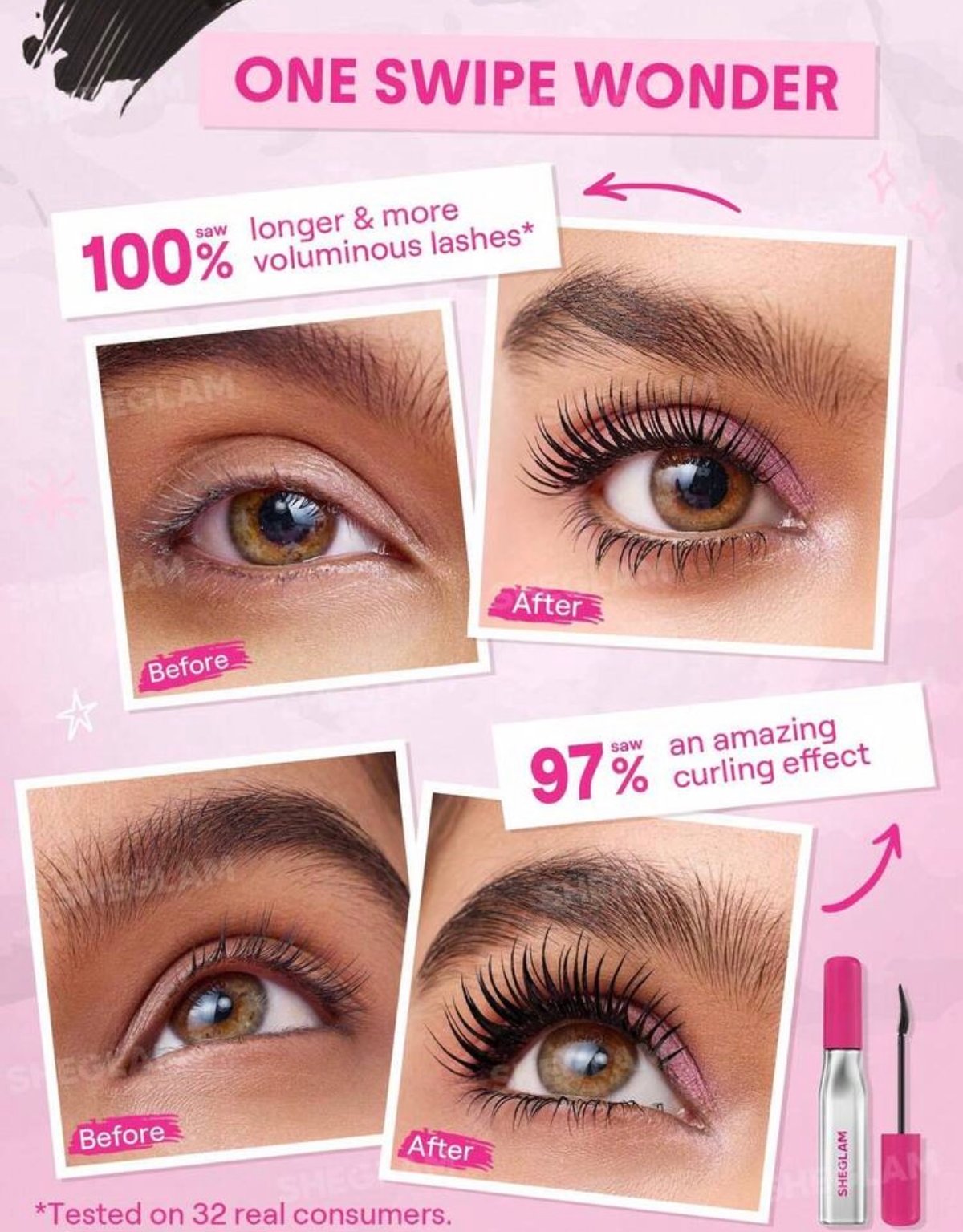 SHEGLAM Lashlighter Up & Out – Máscara de Pestañas - 3