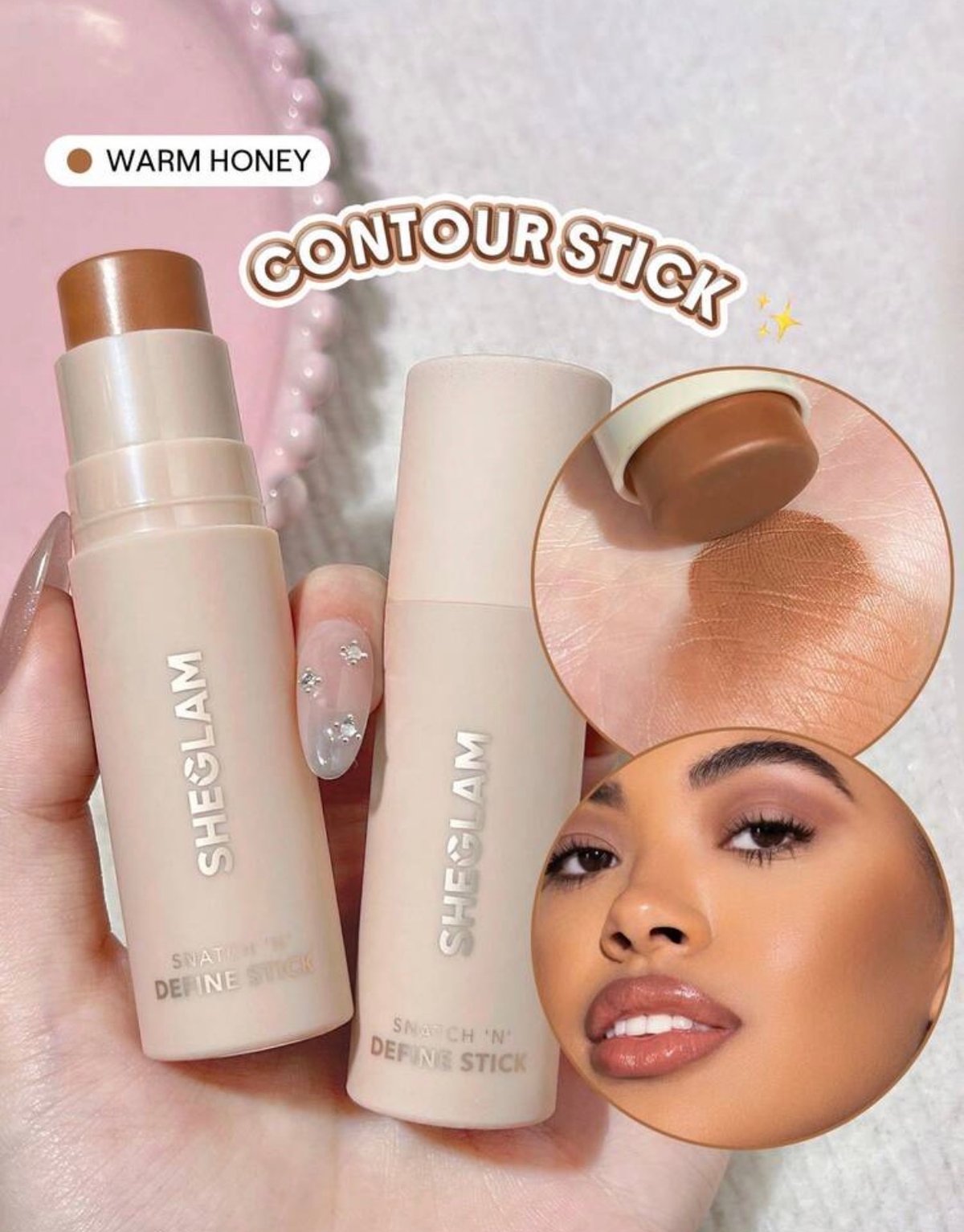 SHEGLAM Snatch ‘n’ Define Stick – Contorno en Barra Cremoso | Warm Honey - 2