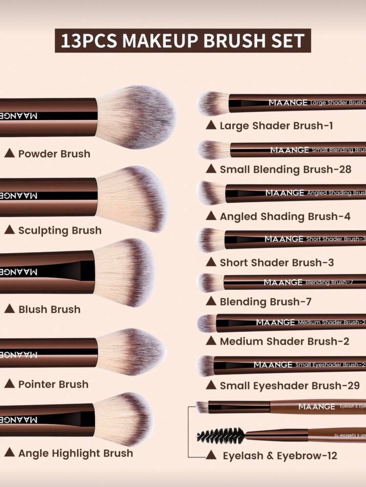 SET DE 13 BROCHAS CON ESTUCHE - 2