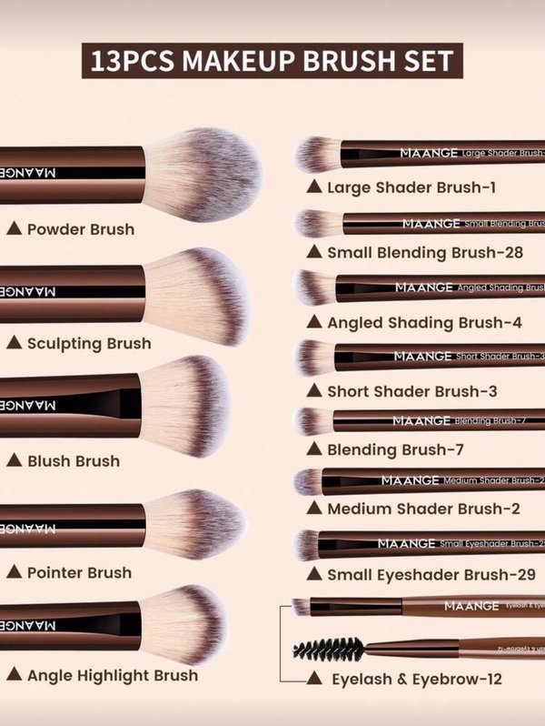 SET DE 13 BROCHAS CON ESTUCHE