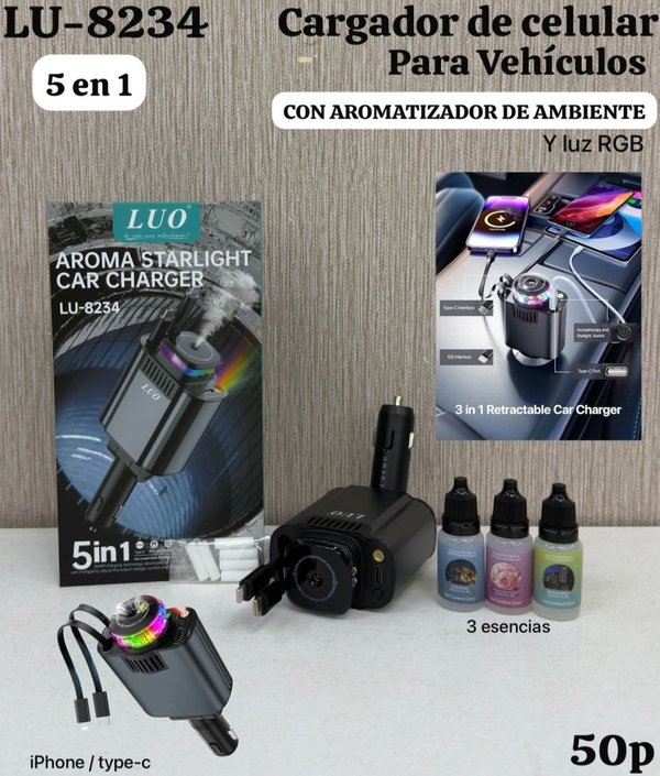 Cargador para Vehículo 5 en 1