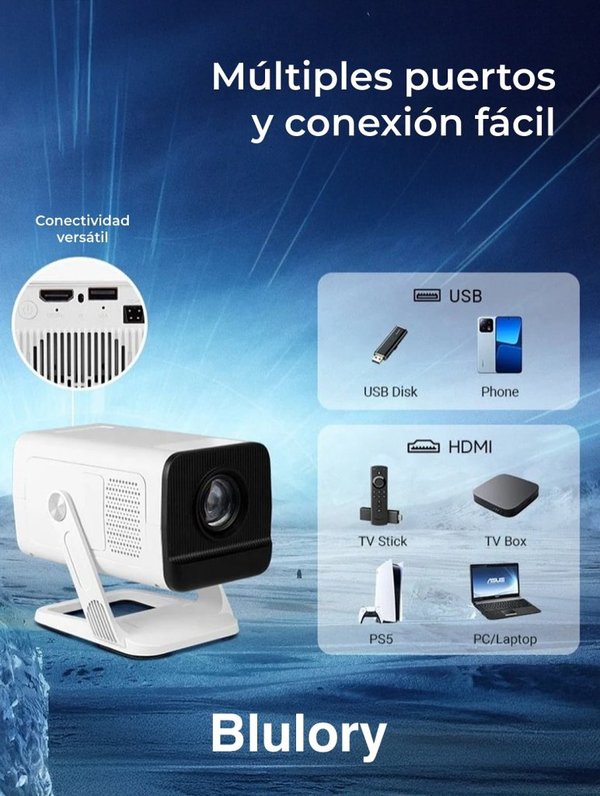 Proyector Inteligente Blulory T7 – Tu Cine en Casa