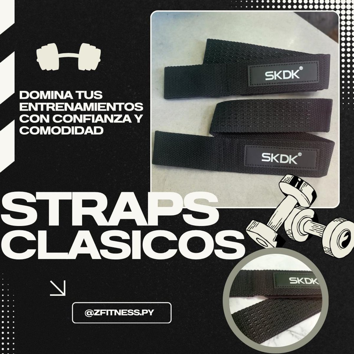 straps clasicos negros