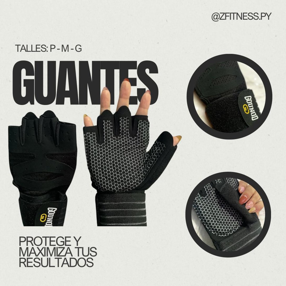 Guantes con muñequeras