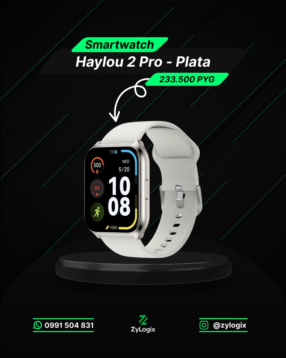 Smartwatch Haylou 2 Pro - Plata