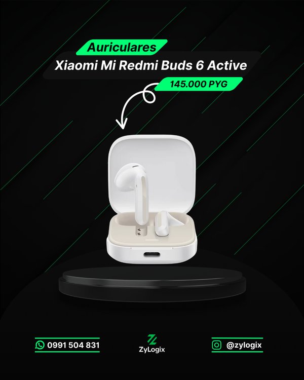 Auricular Xiaomi Mi Redmi Buds 6 Active M2344E1 - Blanco