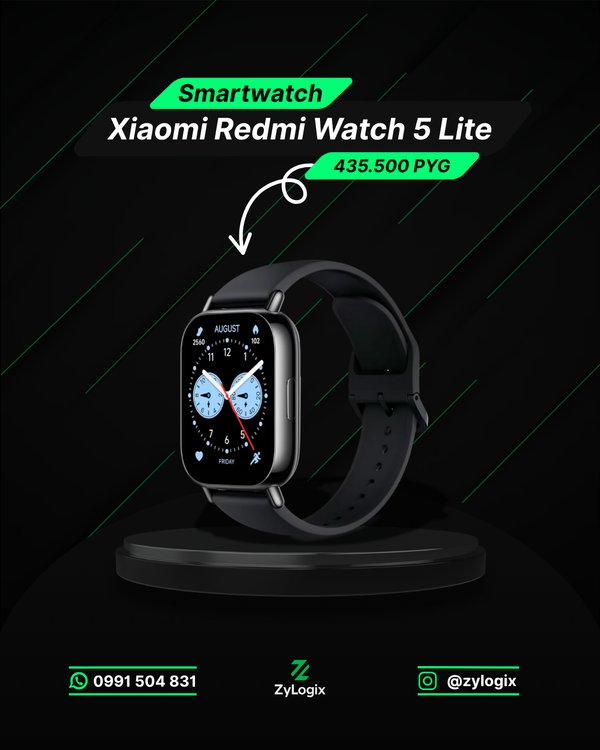 Smartwatch Xiaomi Redmi Watch 5 Lite BHR8789GL - Negro